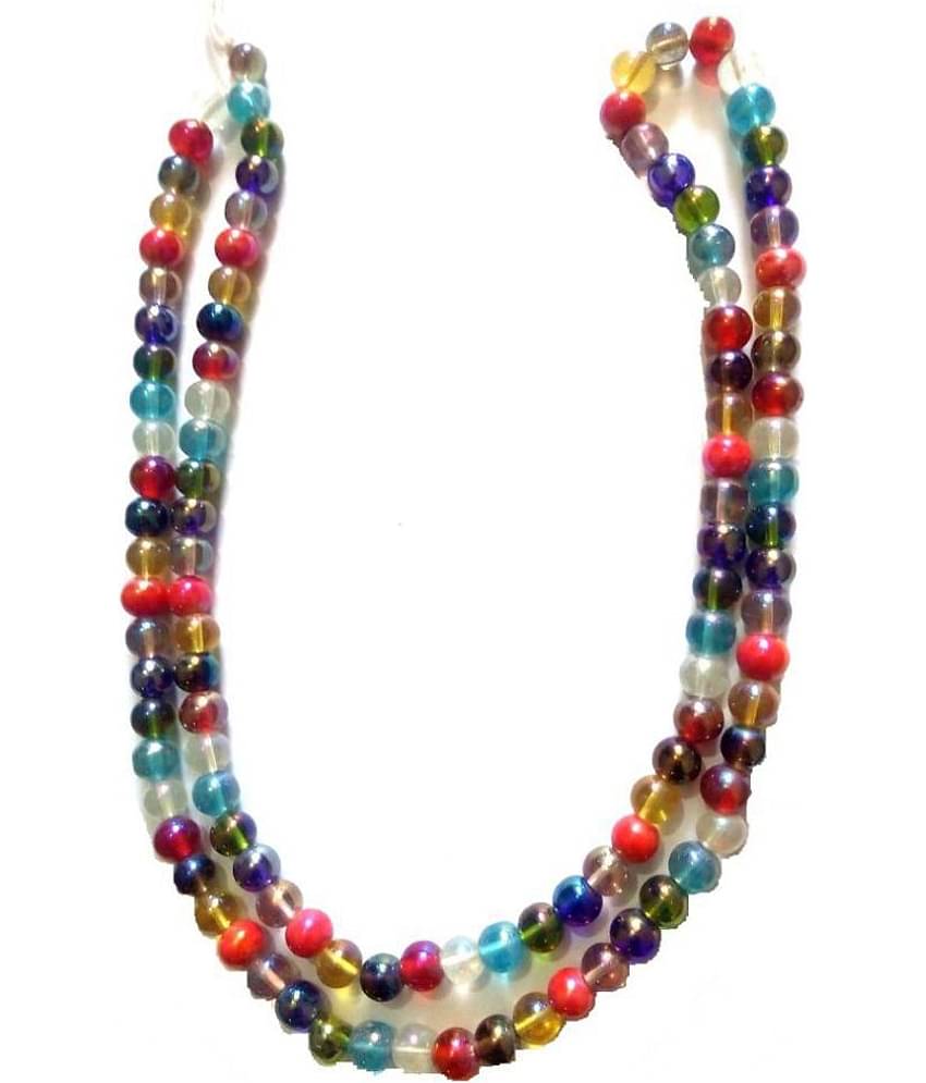 Spherulemuster Multi Colour Crystal Mala for Neck Wearing and Jap