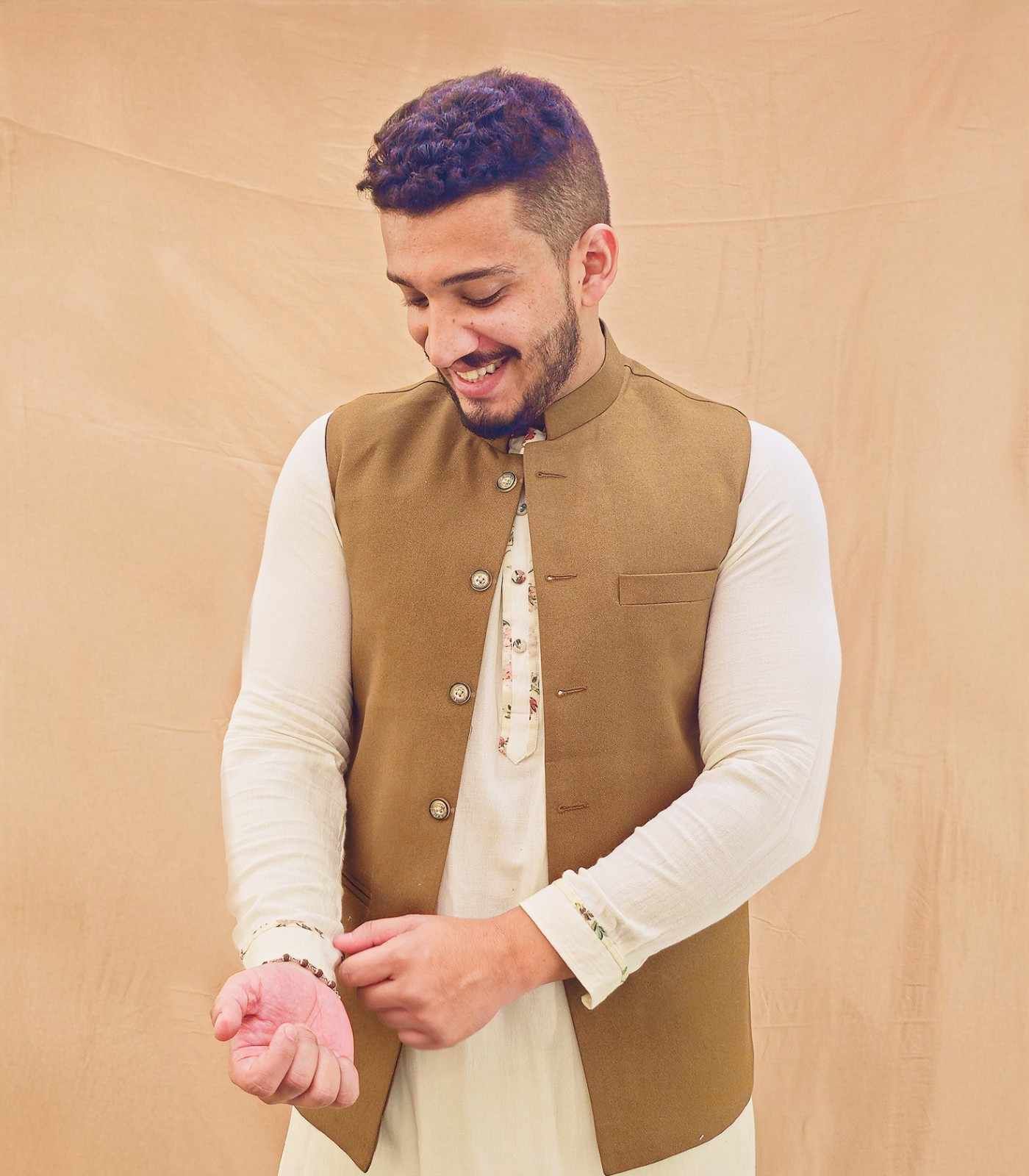 Handmade Nehru Jacket for Men to Match Your Style - Tan