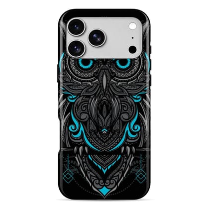 Wrapcart Classic Owl Blue Armour Mobile Case | Double Layer Shockproof Glossy