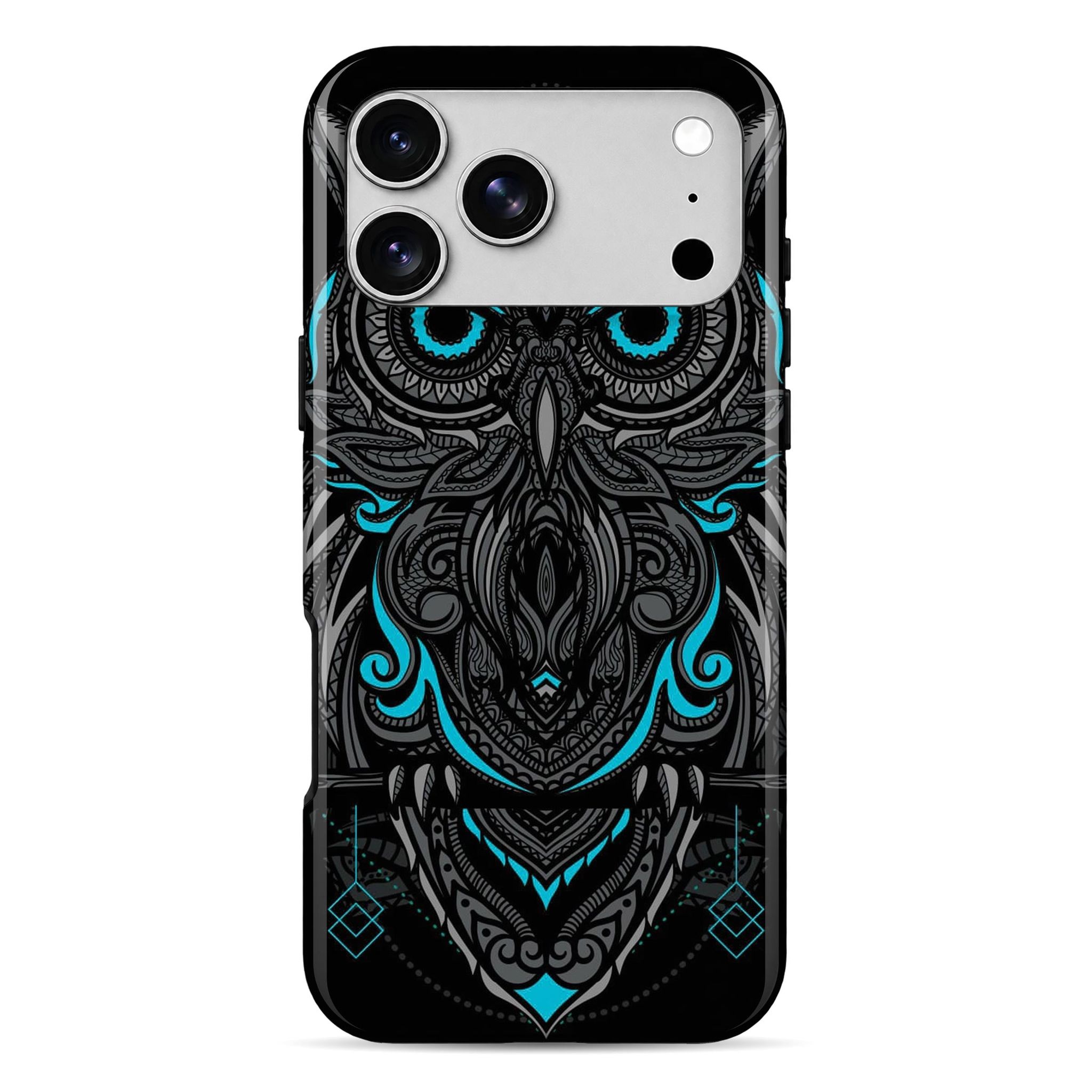 Wrapcart Classic Owl Blue Armour Mobile Case | Double Layer Shockproof Glossy