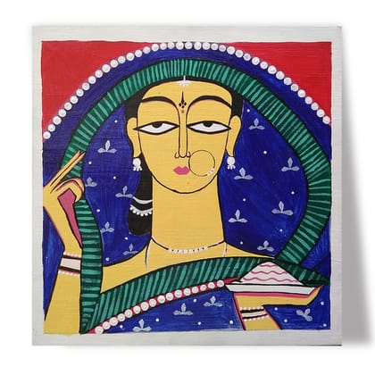 Kalighat Art on Canvas DIY Kit by Penkraft
