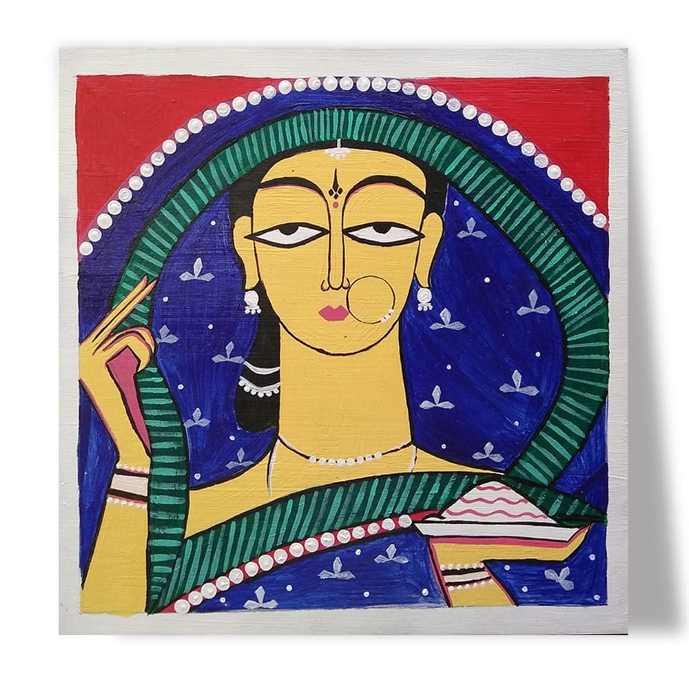 Kalighat Art on Canvas DIY Kit by Penkraft