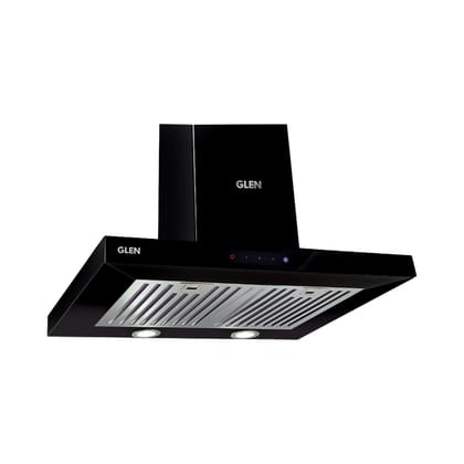 Electric Kitchen Chimney Touch Controls, T Shape Baffle filters 60cm 1250 m3/h -Black (6056 TS BL 60)