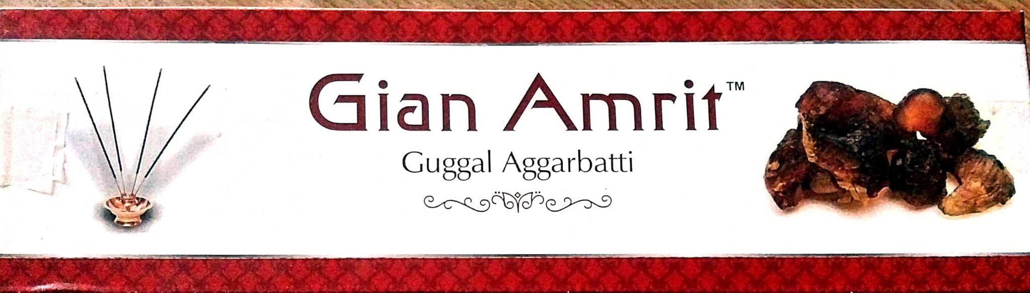 Gian Amrit Guggal Aggarbatti for Pooja & Meditation | Incense Sticks with Holder | Traditional | Perfume | Fusion Fragrances | Pack of 30 |