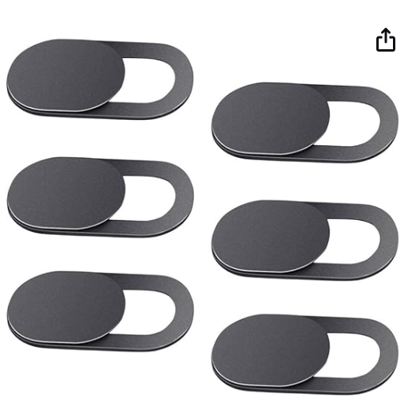 Lapster Laptop Camera Cover Webcam Cover Slider, Ultra Thin Slide Blocker for All Laptop PC Tablet (Pack of 6pcs)