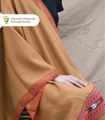 Himachali Pure Kullu Handloom Stole – Mustard, Handcrafted Winter Elegance