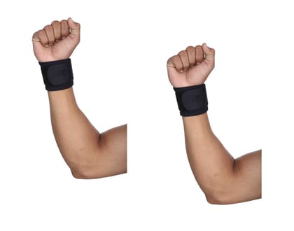 EZYFIT Neoprene Wrist Support, Sport Wrist Wrap for Wrist Pain Relief, One Size Fits Most - Black