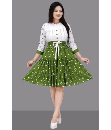NEWSIFA Women Rayon Embellished ( Green )