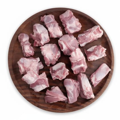 Fresh Mutton Curry Cut - 1 kg - One pack of raw mutton curry cuts