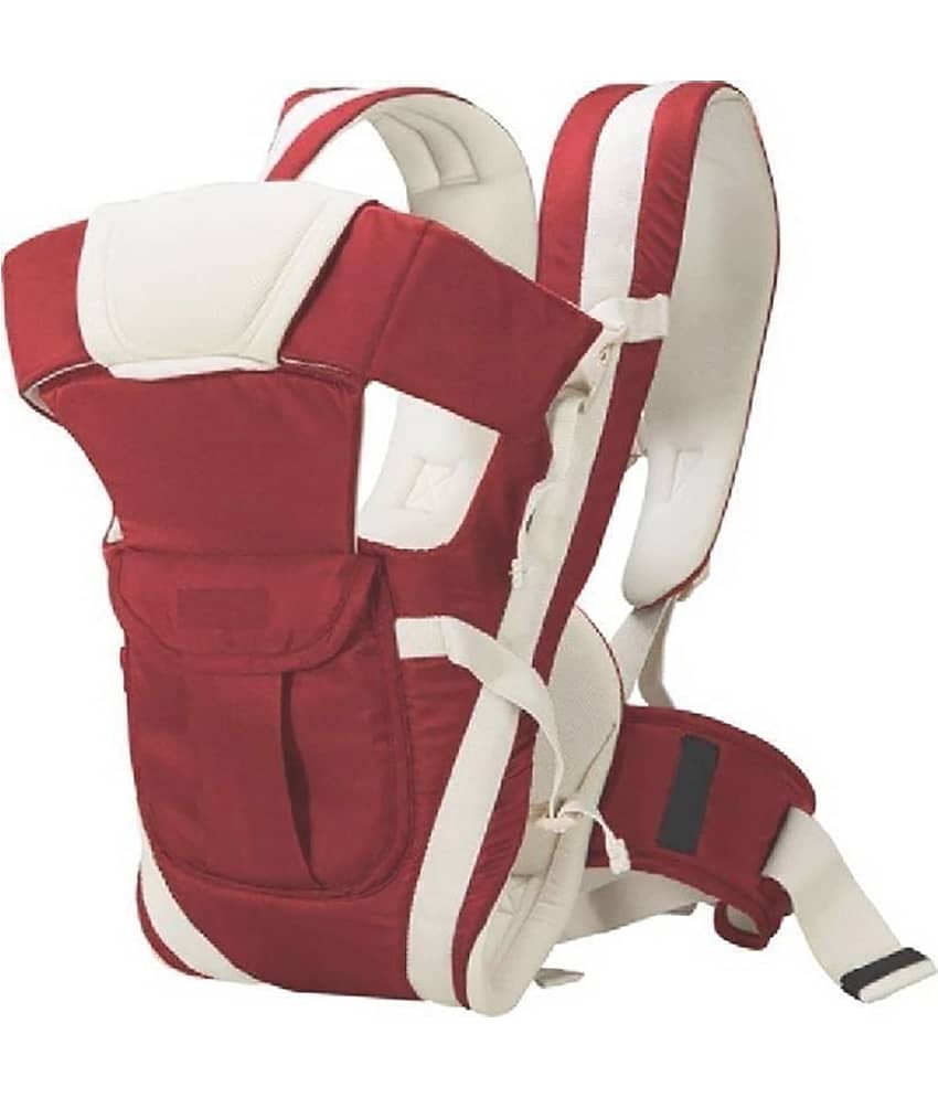 AURAPURO Baby Carrier Bag/Adjustable Hands Free 4 in 1 Baby/Baby sefty Belt/Child Safety Strip/Baby Sling Carrier Bag/Maroon Baby carrier Bag