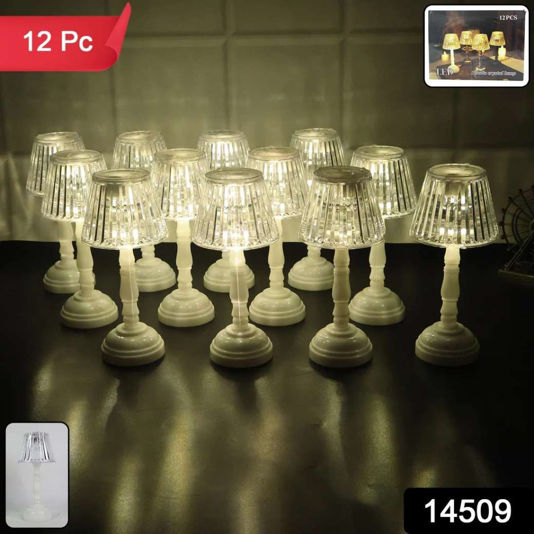 Decorative Crystal Style LED Table Lamps (12 Pcs)