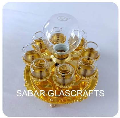 Ashta Deep (Oil Model) : 8 Akhand Diya with 250 ml. Oil Container ( NOT FOR GHEE )