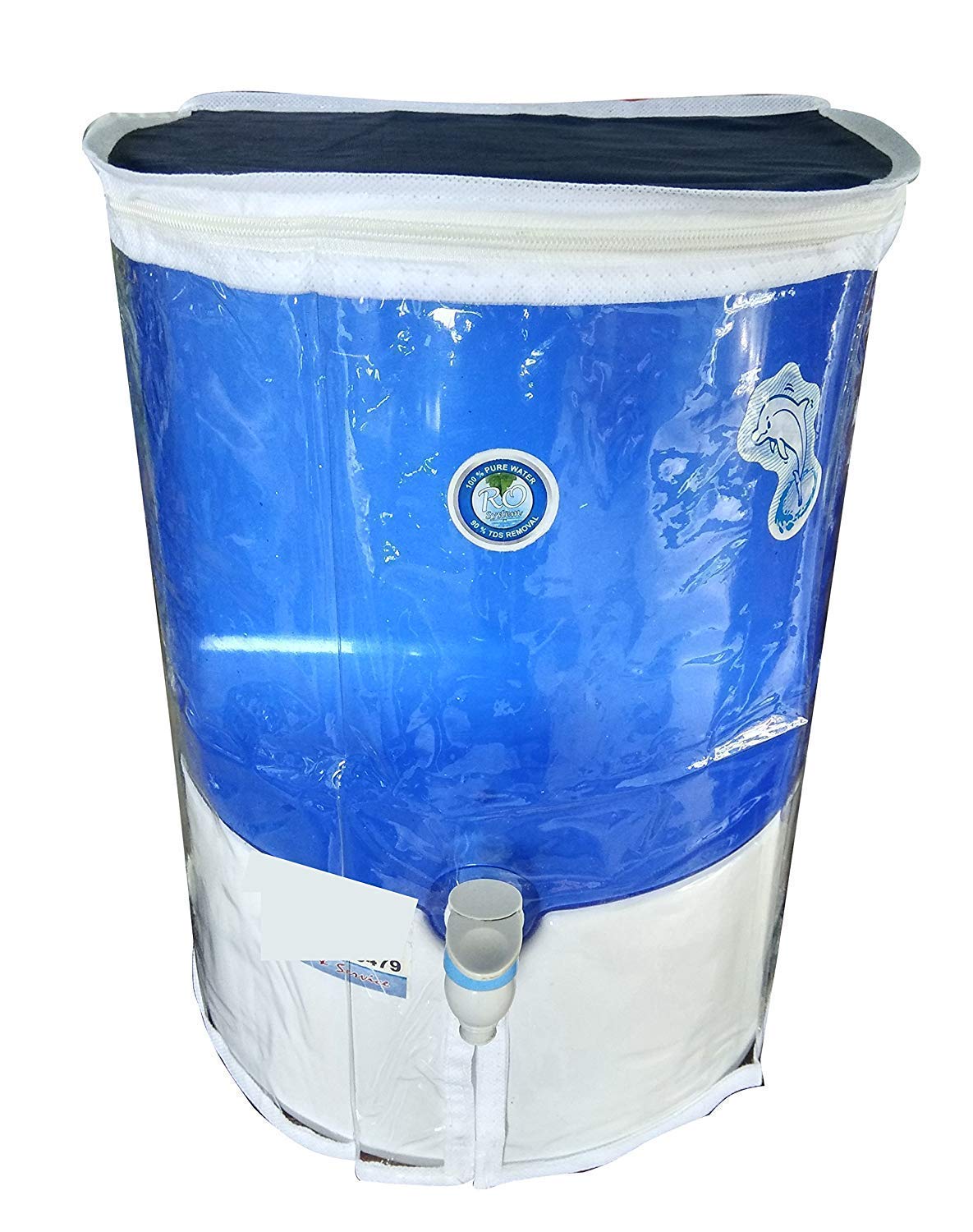 K M Plastic & Fabric RO Protection Body Cover for All Water Purifier (Blue)