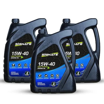 Signate 15W40 Synthetic Technology Supreme Duty Car and Truck Diesel Engine Oil (3L, Pack of 3)