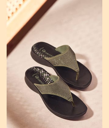 Aeroblu Footwear AEFL91 Black Women's Open Toe Flats