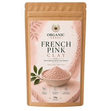 Organic Urban French Pink Clay | Clay Face Pack Powder | 100 g