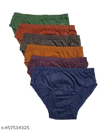 MAJUDA Women Pure Cotton Soft Brief Panties Assorted Colors Everyday Comfort Underwear Combo Pack of 5
