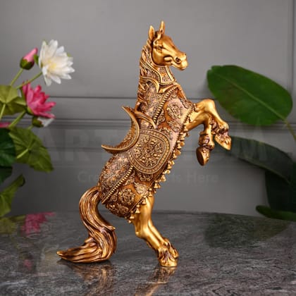 Artarium New Rising Horse Statue for Home Office Living Room Decor Showpiece Vastu Wealth Income Decorative and Gifts Items (1 Piece)
