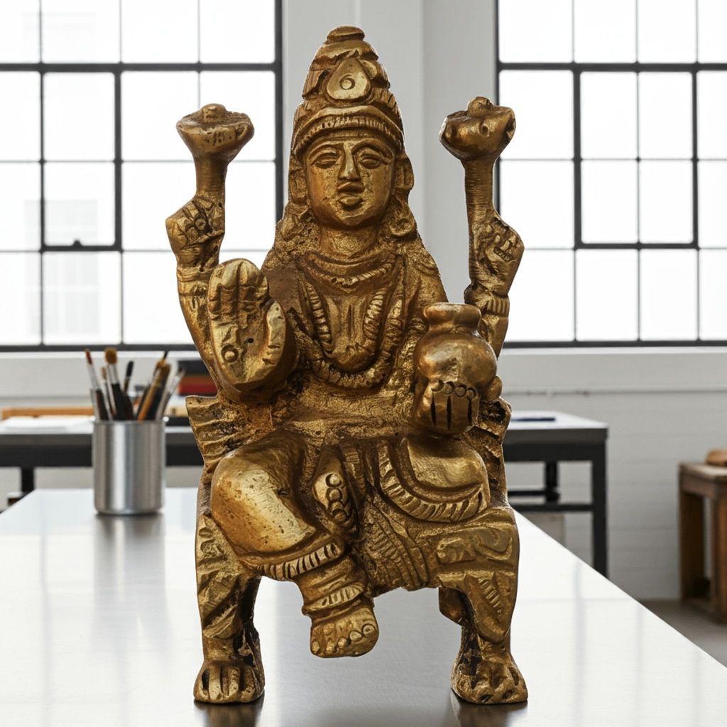Brass Showpiece Laxmi Ji God Idol Statue (BSMAS260)