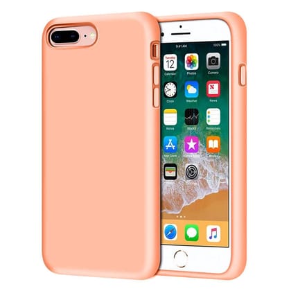 LIRAMARK Liquid Silicone Soft Back Cover Case for Apple iPhone 7 Plus / 8 Plus