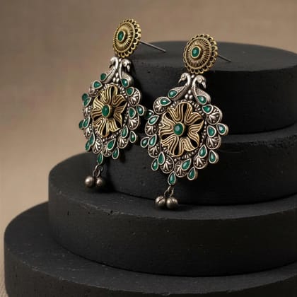 Elayne Emerald Mayura Earrings