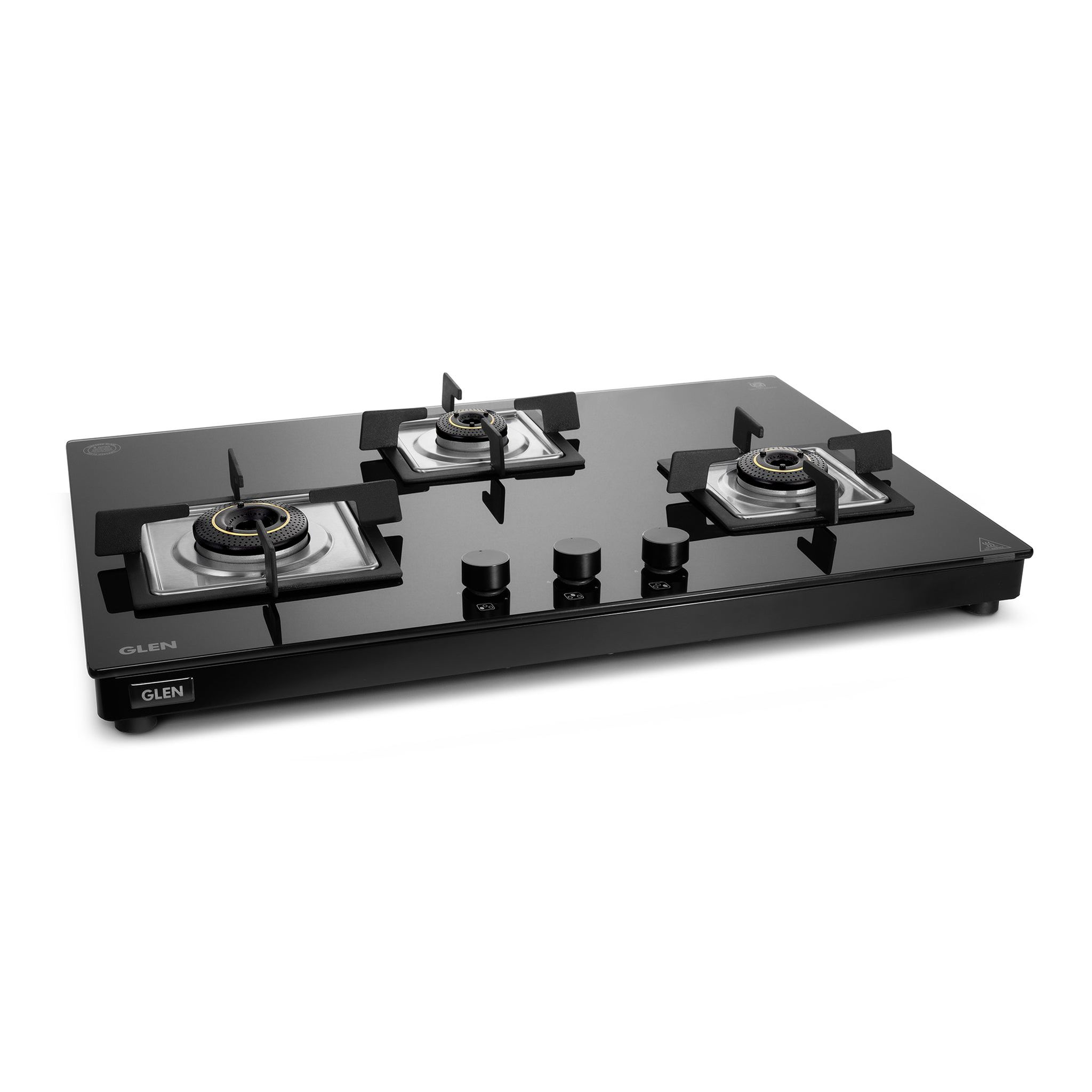 3 Burner Ultra Slim Top Knob Glass Cooktop with High Efficiency Forged Brass Burners - (CT1036USTN)