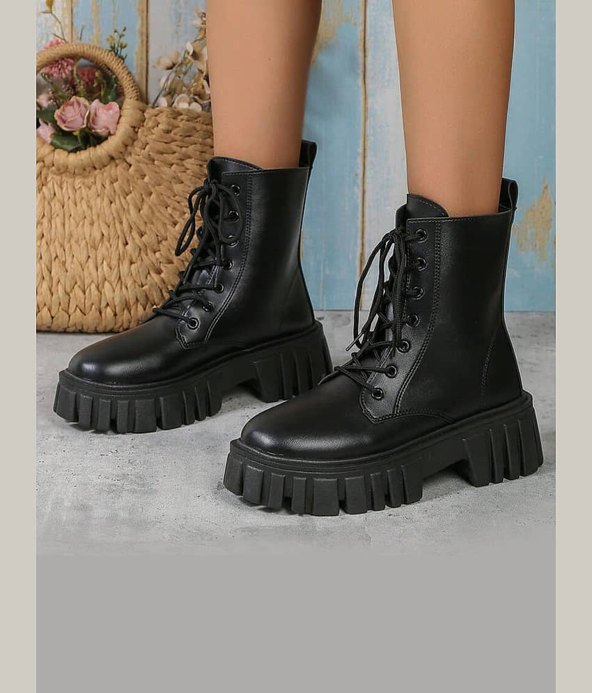 Stylestry Black Women's Ankle Length Boots