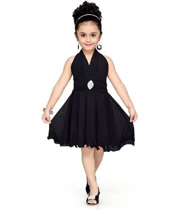 Aarika Nylon Frock For Girls ( Pack of 1 , Black )
