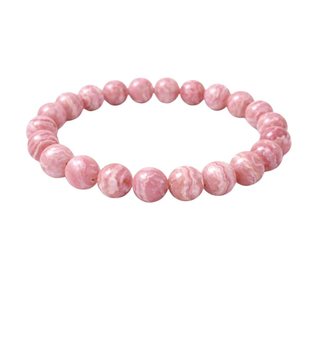 Natural Crystal 8mm Rhodochrosite Bracelet (Pink)-PID64913