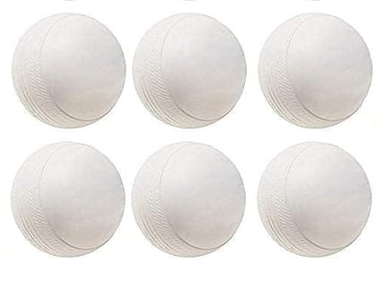FAIRBIZPS Audible Heavy Plastic Cricket Balls - 40g White Training Balls for Indoor & Outdoor Practice | Pack of 6 for Drills & Matches for Blind and Low Vision