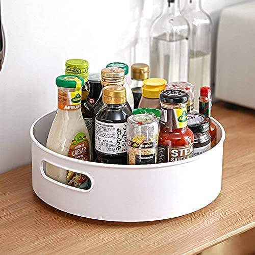 INOVERA Lazy Susan 360 Rotating Kitchen Spice Cosmetic Holder Organizer Rack Tray