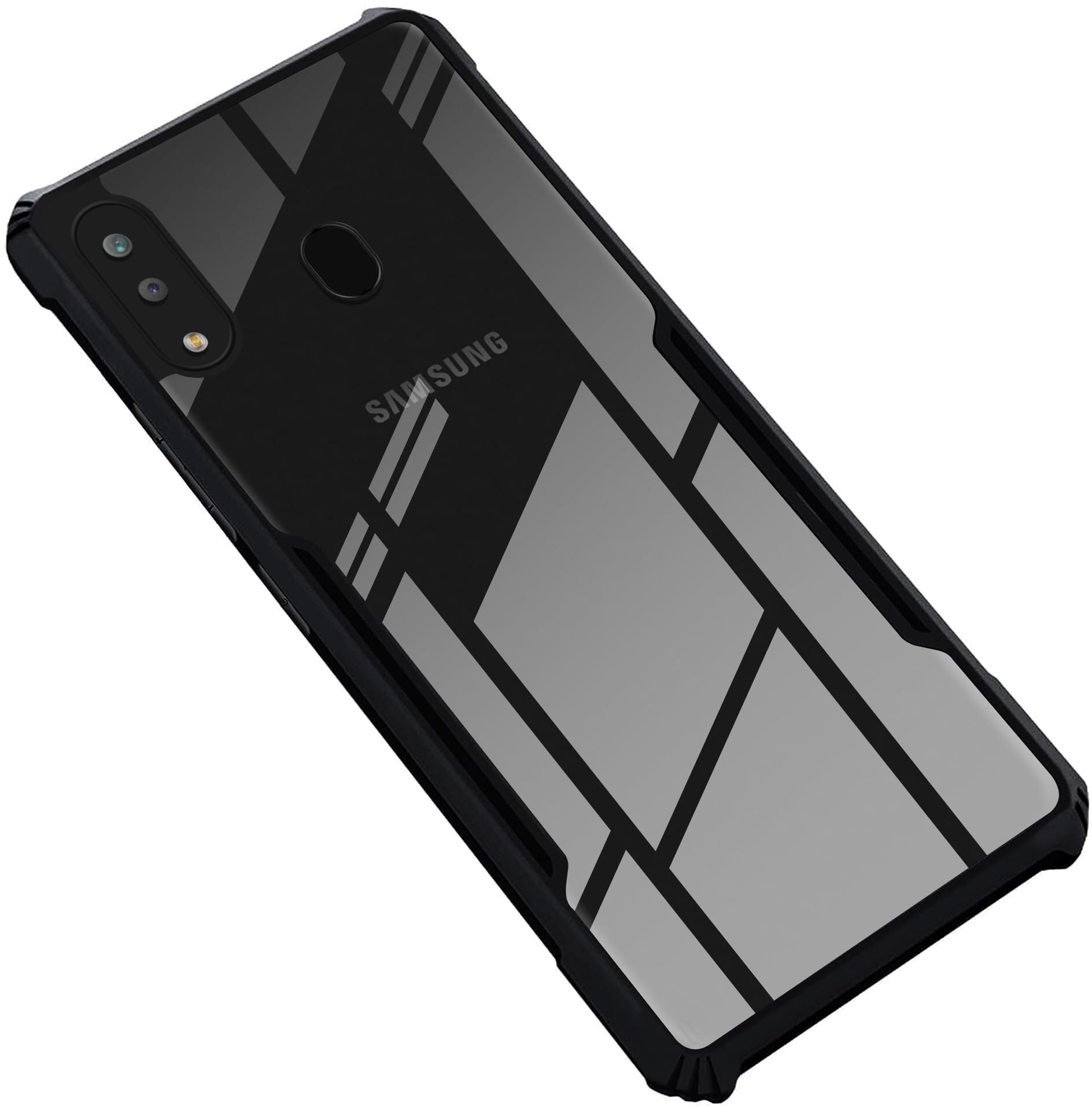 PLUGTECH Slim Shockproof Case | Matte Black Soft | Drop Protection | Precise Cutouts | Premium Mobile Cover for Samsung Galaxy M20