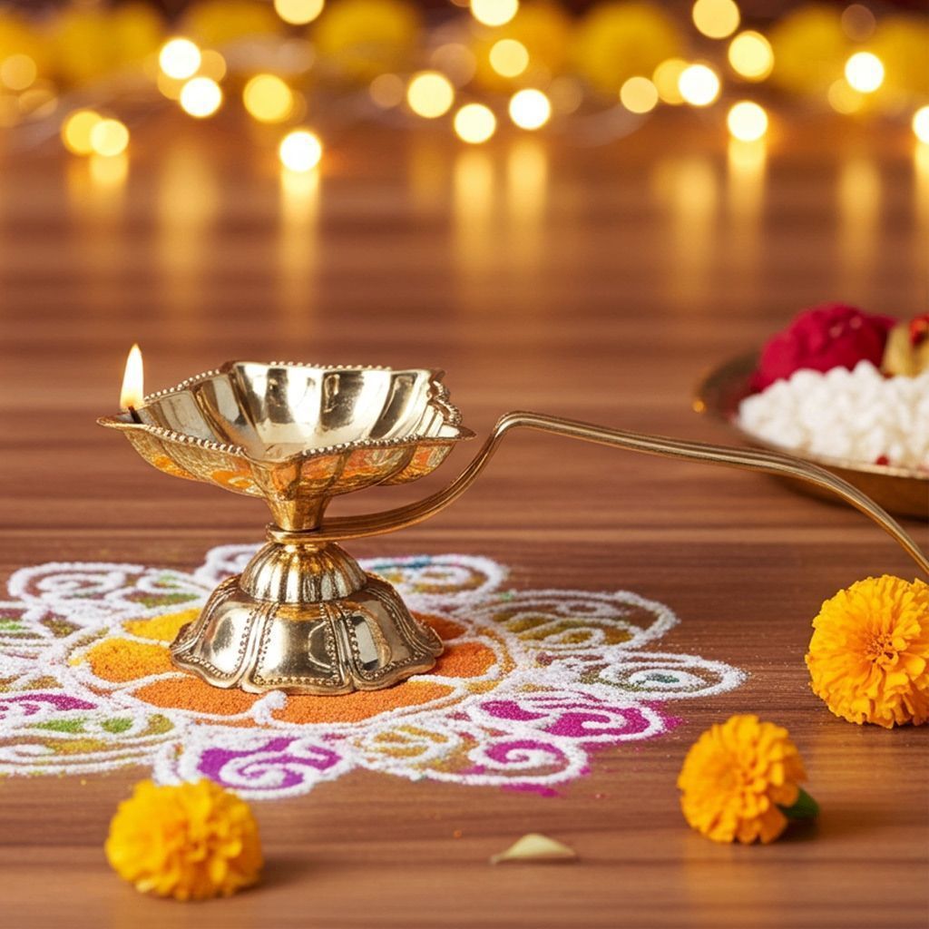 Brass Table Decor Akhand Deepak (FMAS780 D)