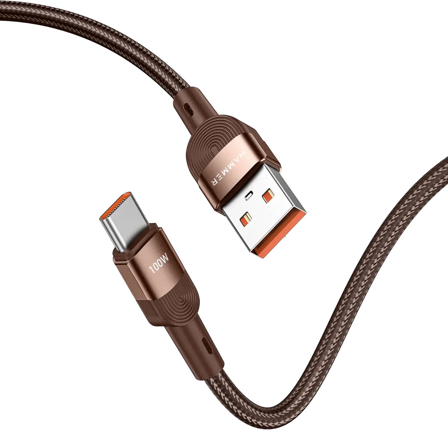 HAMMER 100W USB Type C Data Sync Fast Charging Cable for OnePlus Smartphones And Compatible With All Type C Devices