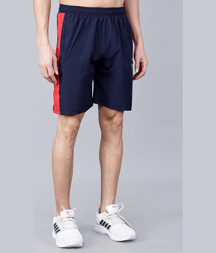 Texfro Navy Cotton Blend Men's Shorts ( Pack of 1 )