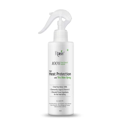 ktein 100% Plant Based Natural Hair Heat Protection with Xtra Shine Spray Hair Spray (200 ml) ktein 100% Plant Based Natural Hair Heat Protection with Xtra Shine Spray Hair Spray (200 ml)