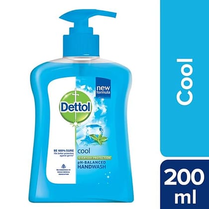 Dettol Ph-Balanced Handwash - Cool, 10X Better Protection Against Germs, 200 Ml Dettol Ph-Balanced Handwash - Cool, 10X Better Protection Against Germs, 200 Ml