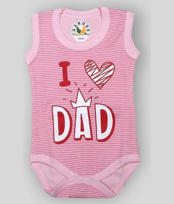 KABOOS Pack of 1 Baby Boys Cotton Bodysuit ( Pink )