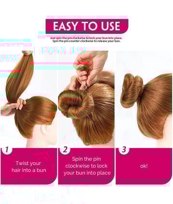 FOK 10 PC Black Spiral Twist Hair Pins Bun Stick DIY Hair Style Fit For All Hair Type