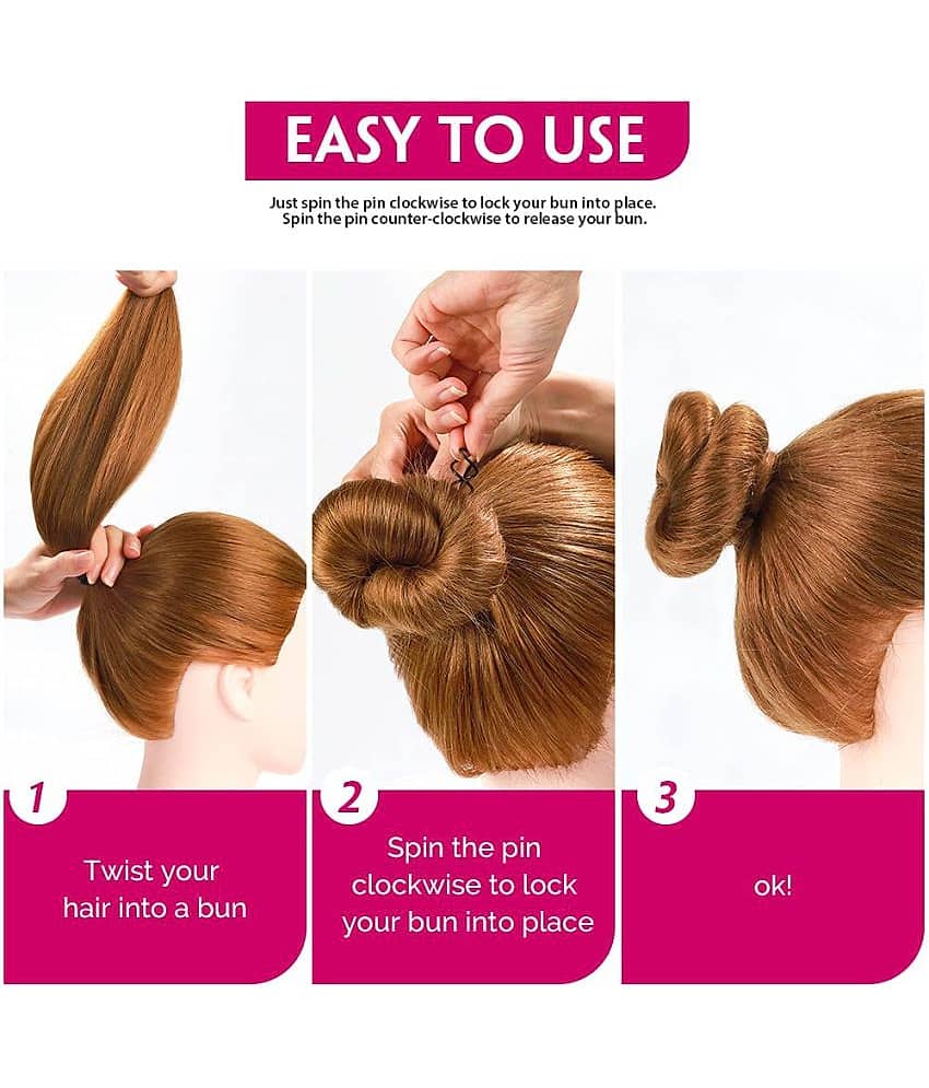 FOK 10 PC Black Spiral Twist Hair Pins Bun Stick DIY Hair Style Fit For All Hair Type