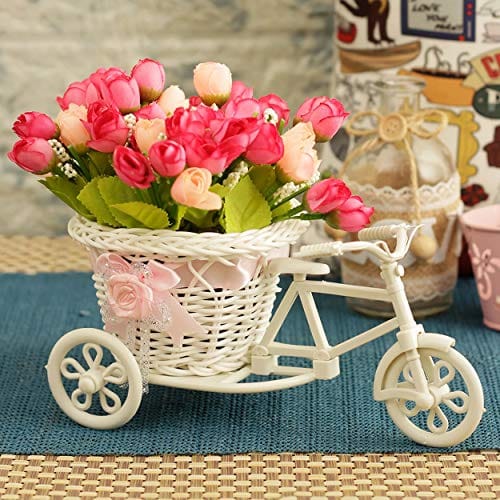 Vase with Peonies Bunches Gift for Mom, Birthday Gift for Mom Home Decor Center Table Bedroom Living Room Office