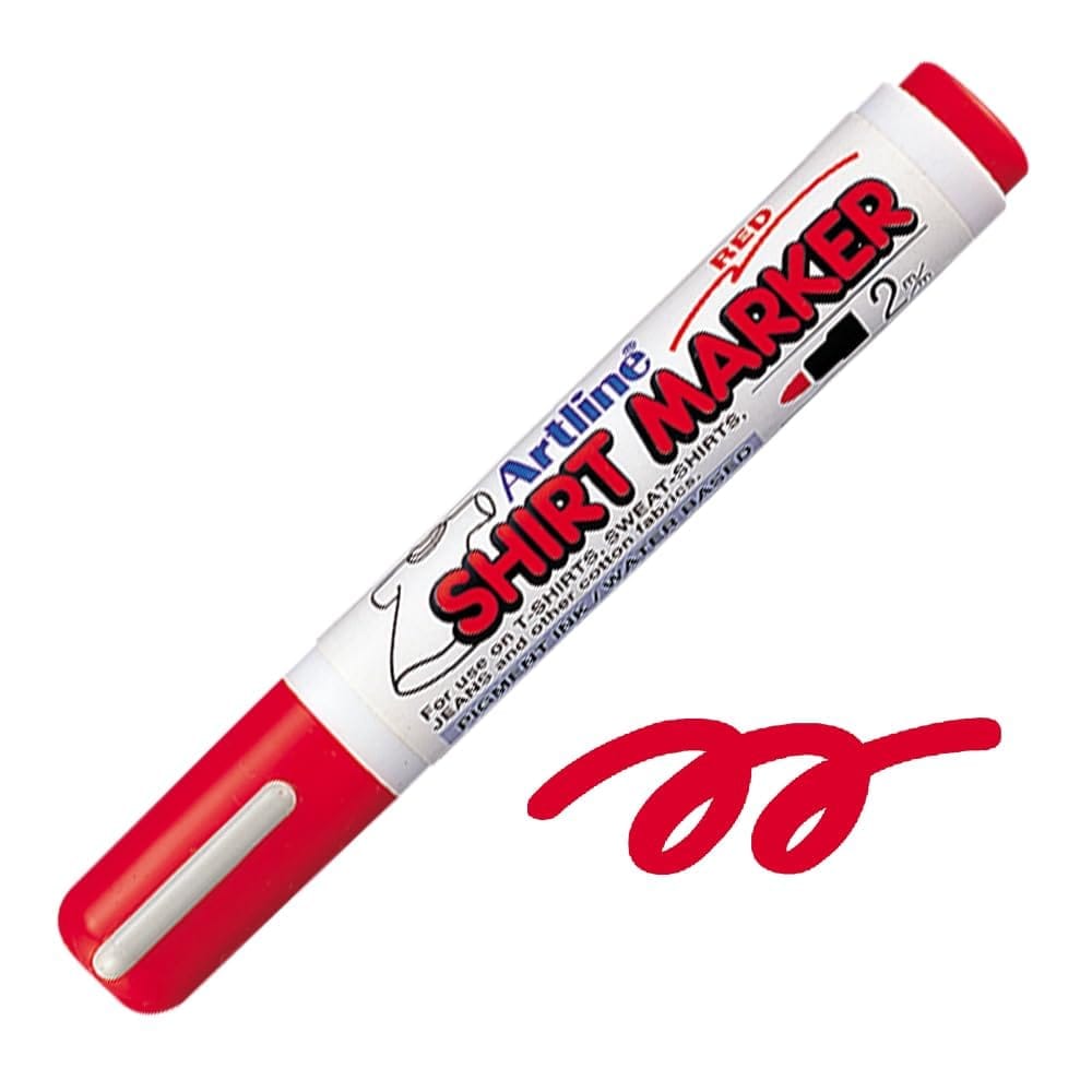 Artline T-Shirt Marker Pack of 12 (Red Colours) | For use on T-SHIRTS, SWEAT-SHIRTS, JEANS & other cotton fabrics