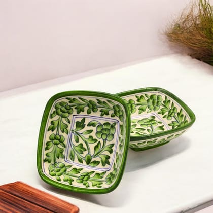 Blue Pottery Square Bowls