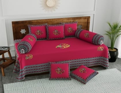 Deewan Set With Embroidery Multi colour