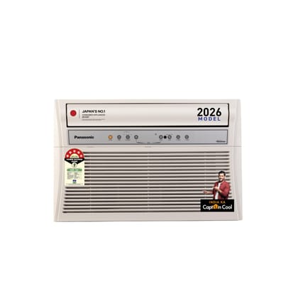 Panasonic 1.5 Ton 5 Star, New star rated,Inverter Premium Window AC (Top Throw Airflow, 50C Oper., Copper Cond., 8in1 Convertible, 4-Way, PM0.1 Filter, ECO Mode, Powerful Mode, CW-XU185CGT, White) Panasonic 1.5 Ton 5 Star, New star rated,Inverter Premium