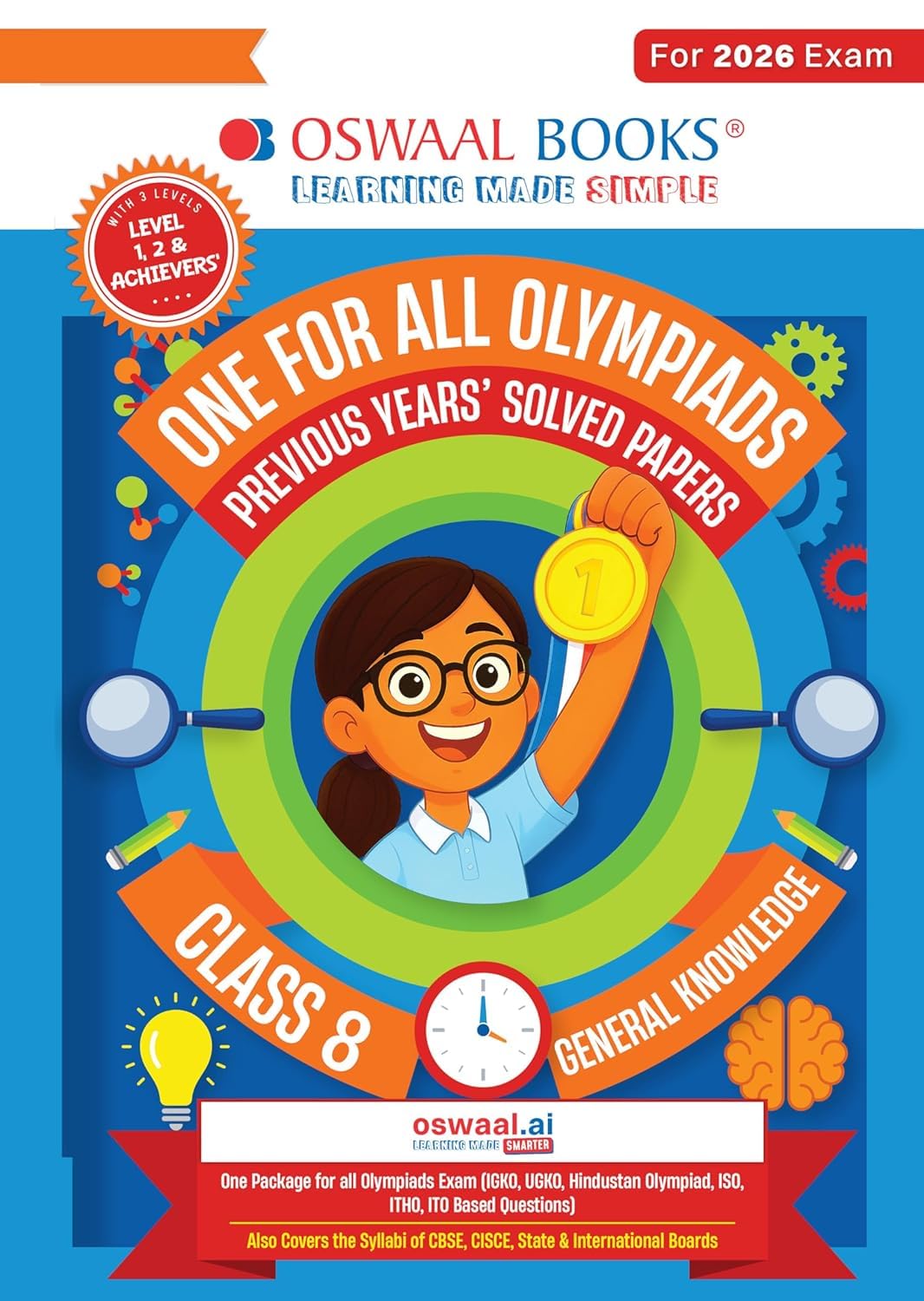 Oswaal One for All Olympiads Chapter-wise Previous Years' Solved Papers, Prep-Guide Class 8 General Knowledge For 2026 Exam Paperback � 27 January 2026 [Paperback] [Oct 30, 2024] Arihant