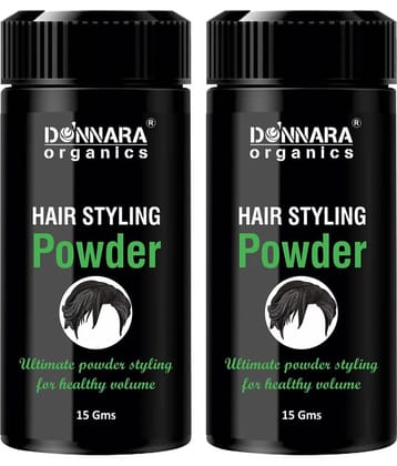 Donnara Organics Hair Styling Powder for Voluminous Thin Hair with Matte Finish Clay 15 gm Pack of 2