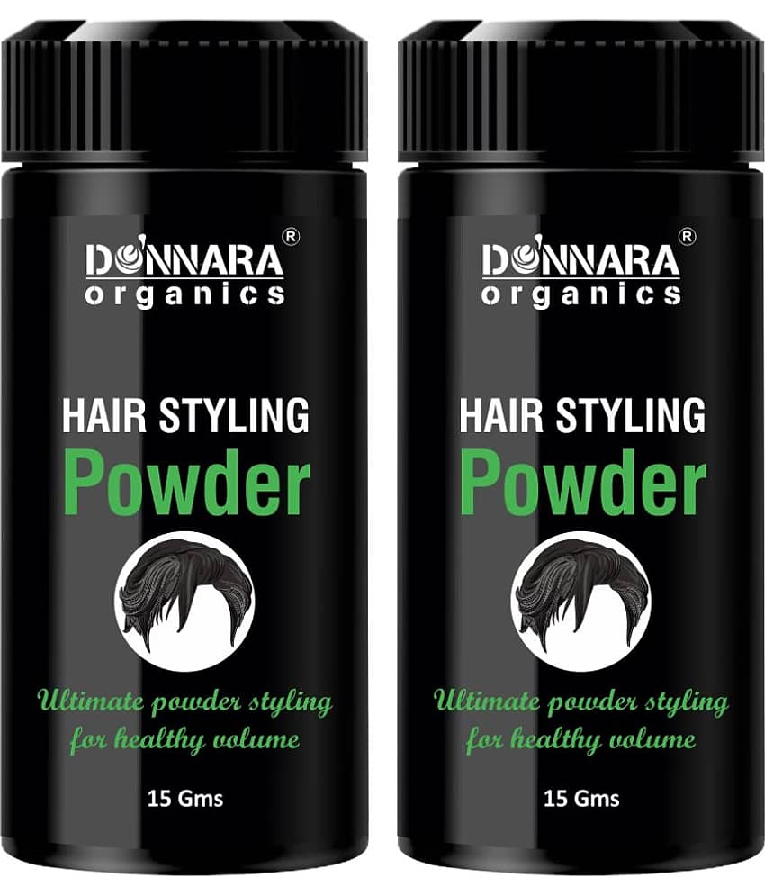 Donnara Organics Hair Styling Powder for Voluminous Thin Hair with Matte Finish Clay 15 gm Pack of 2