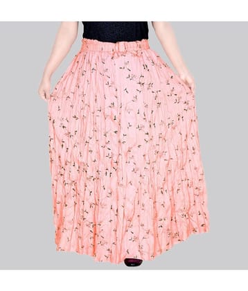 Sttoffa - Peach Rayon Women's Flared Skirt ( Pack of 1 )