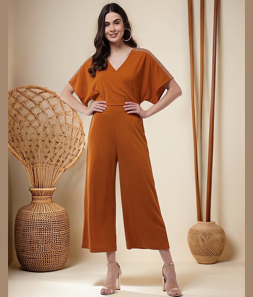 Zima Leto Yellow Polyester Jumpsuit - Single